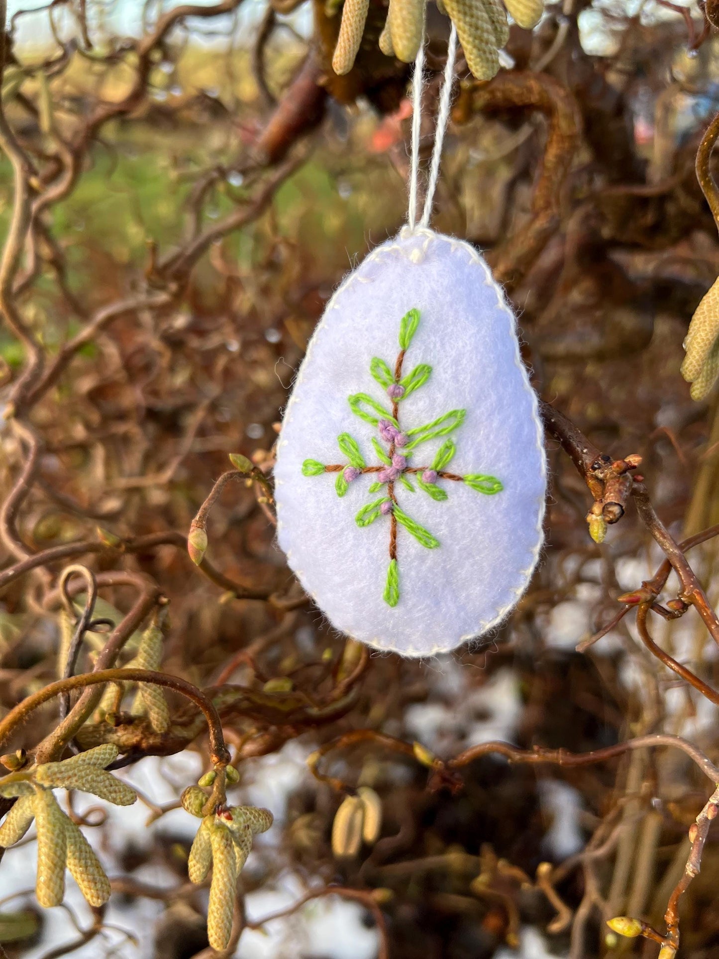 Easter Ornaments, Scandinavia Tradition, Hand embroidered,