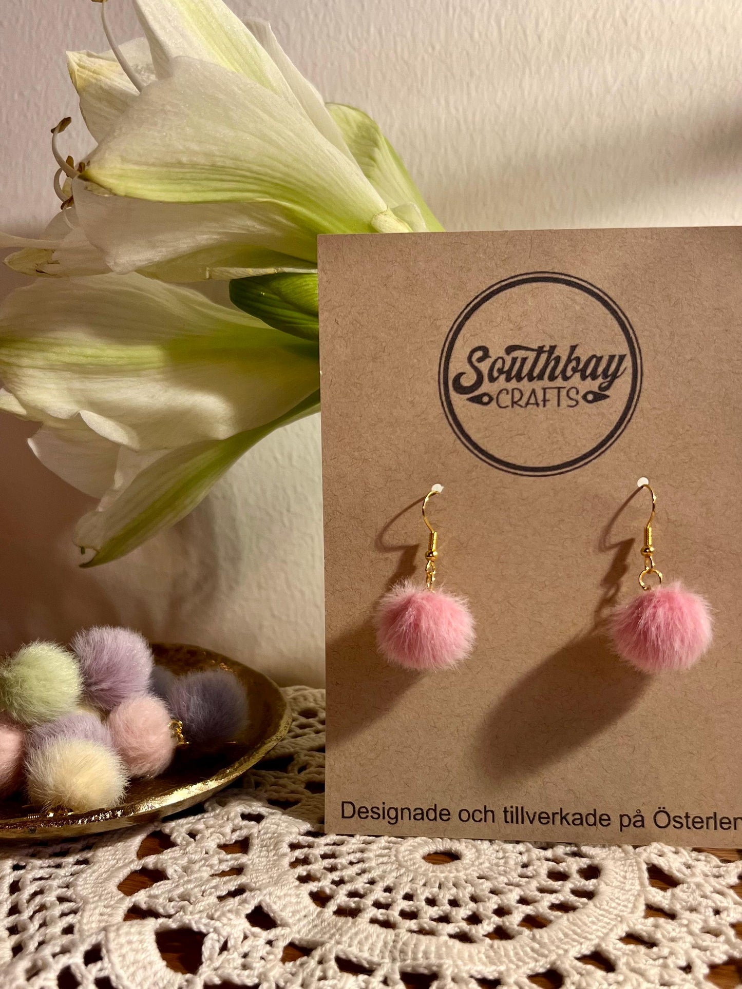 Fluffy Earrings, nickel-free