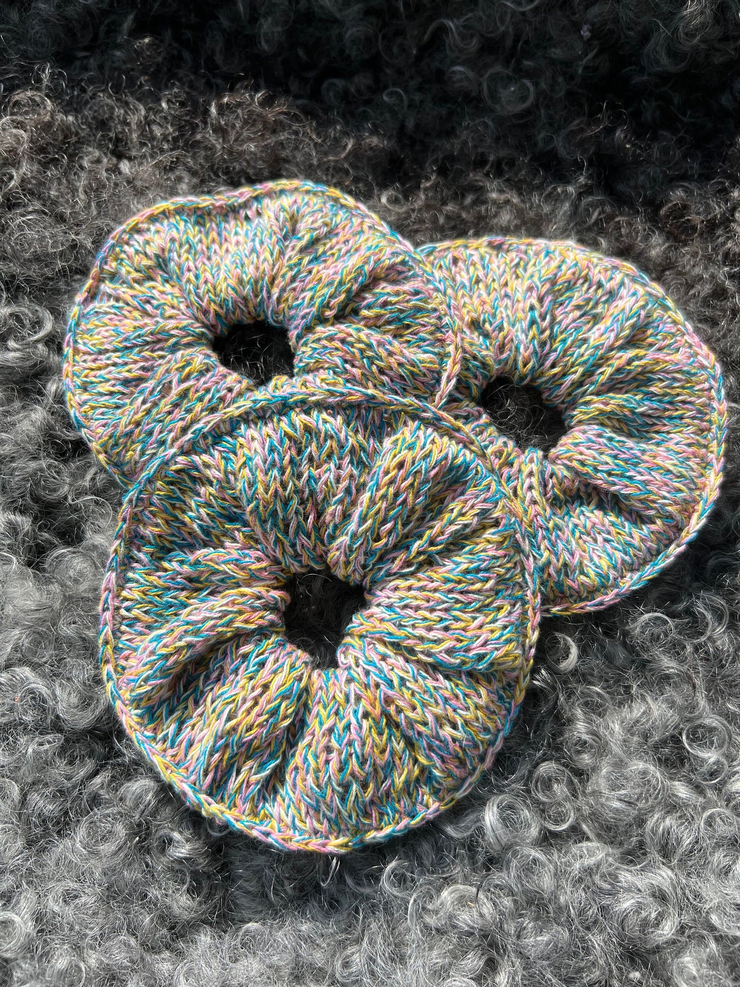 Scrunchies – Confetti, Large Knitted Soft Hair Ties