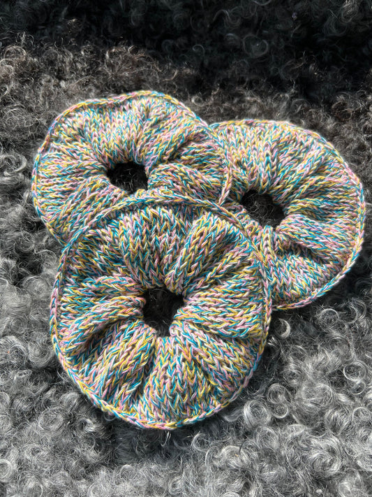 Scrunchies – Confetti, Large Knitted Soft Hair Ties
