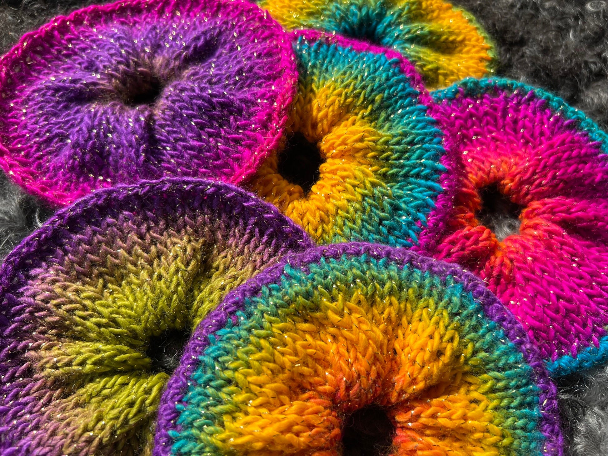 Scrunchies – Kerstin, Spring, Large Knitted Soft Hair Ties