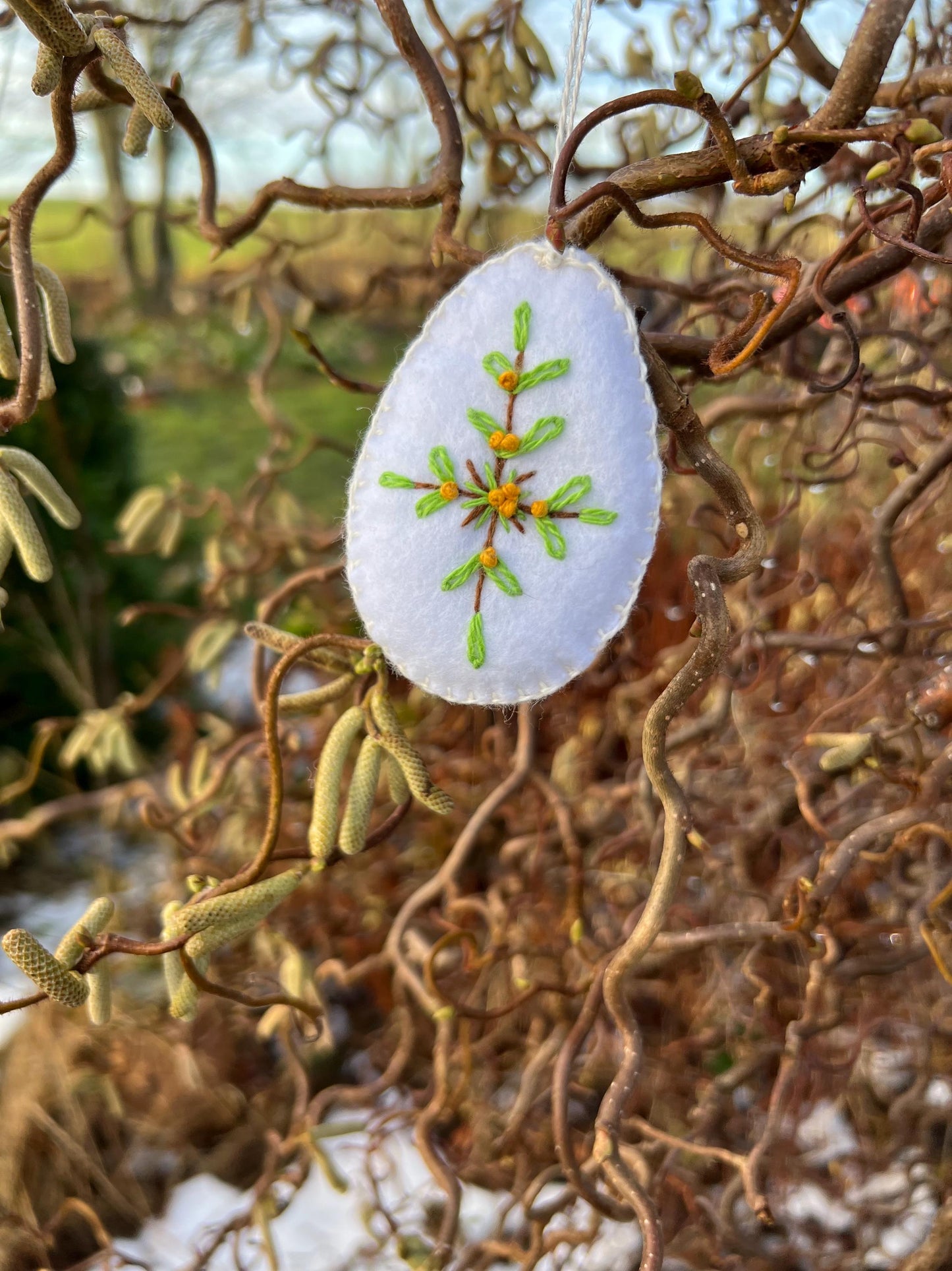 Easter Ornaments, Scandinavia Tradition, Hand embroidered,