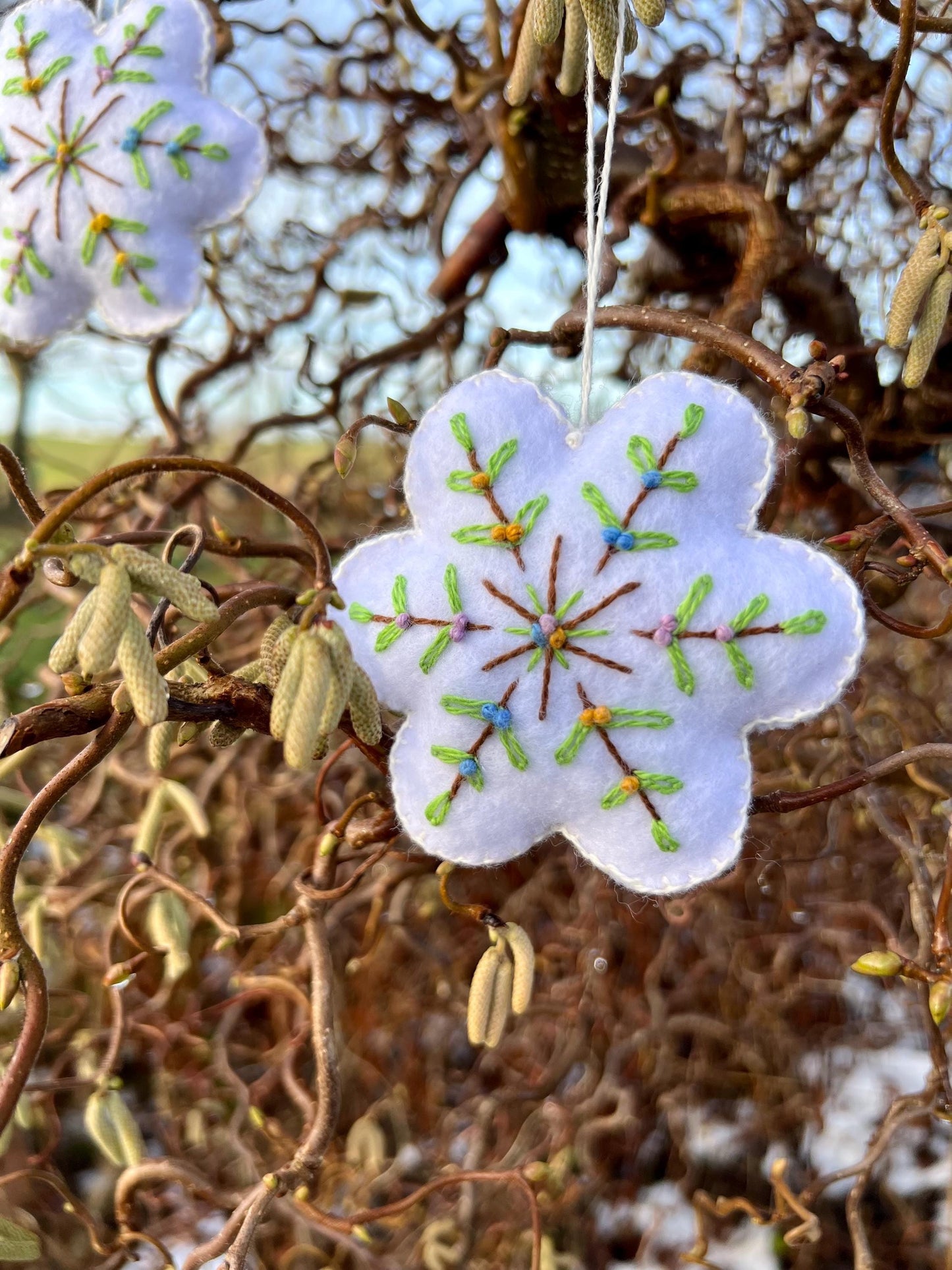 Ornaments Scandinavia Spring Summer Hand Embroidered